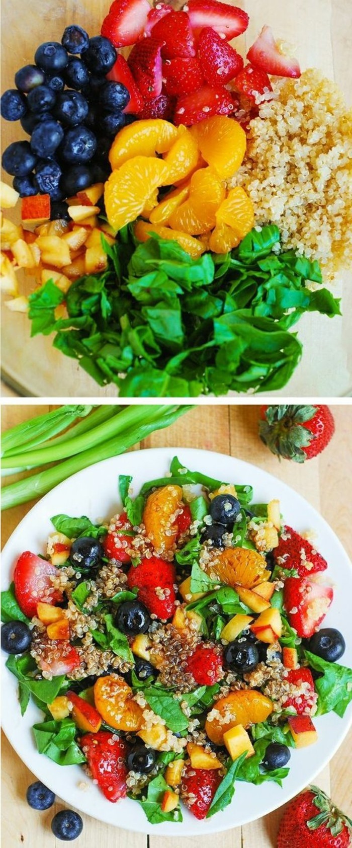 recetas-de-verano-con-espinaca-frutas-y-quinoa