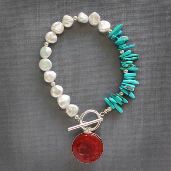 pulsera-de-plata-mujer-turquesa-perlas-piedras-preciosas