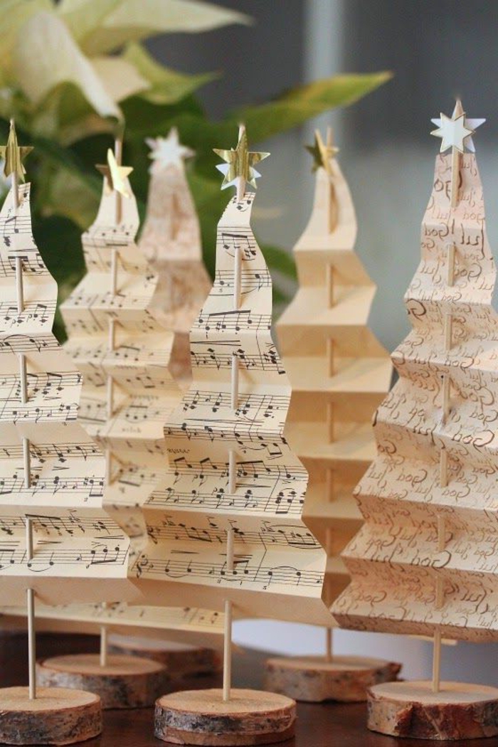 manualidades navidad, adorno con notas musicales, materiales reutilizadas
