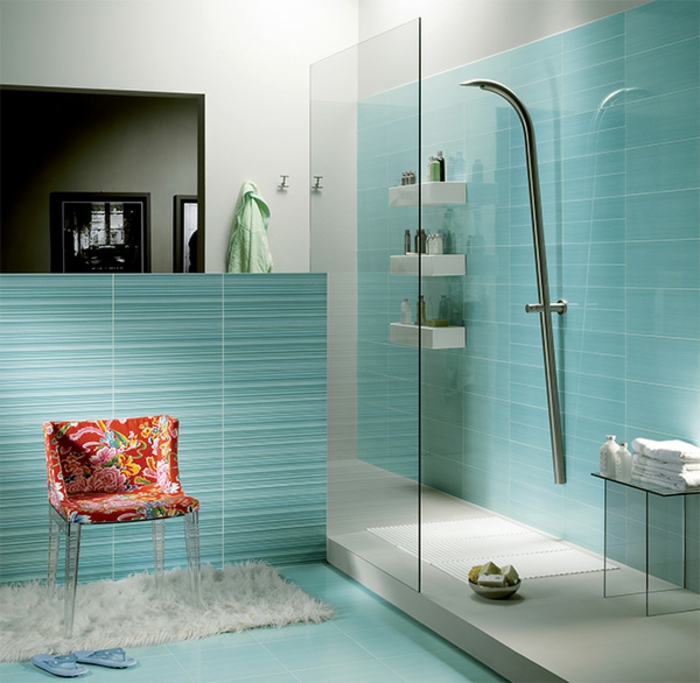 reformar baño, como hacer tu baño moderno, azulejos en rayas horizontales