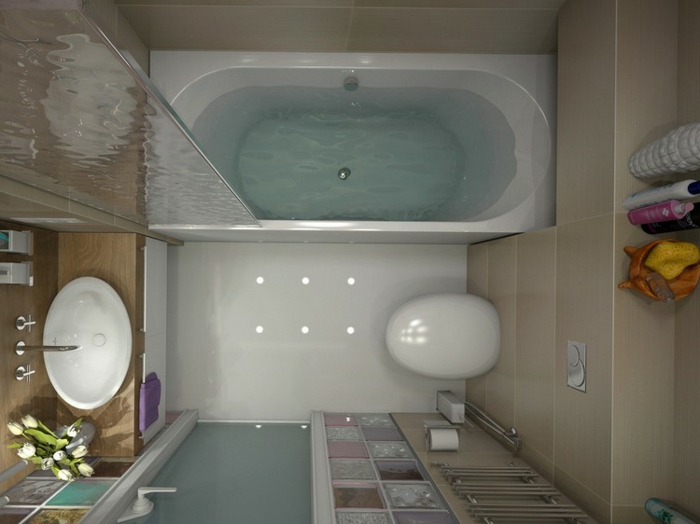 reformar baño, optimización de espacio, lavabo pequeño oval, colores suaves