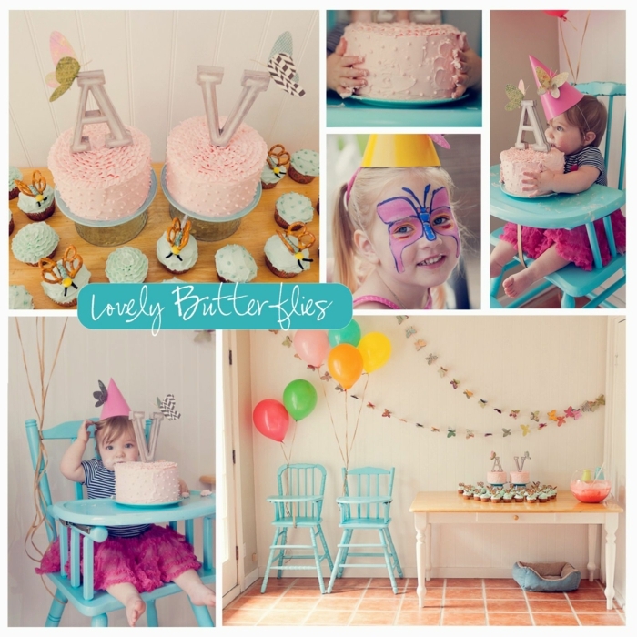 ideas para cumpleaños, decoracion cumpleaños infantil con globos, pastel y guirnaldas
