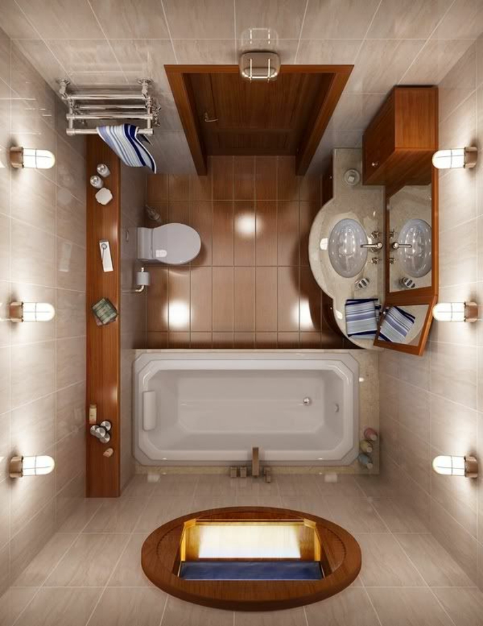 cuartos de baños modernos, baño tradicional, lavabo oval, bañera blanca