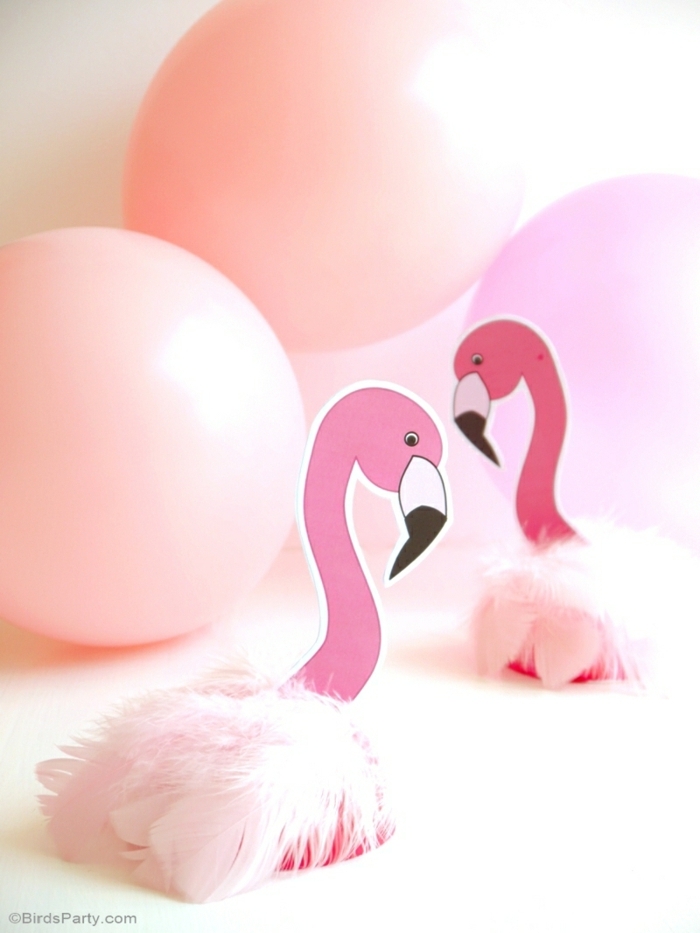 decoracion fiestas, globos en rosa, decoracion diy con flamencos