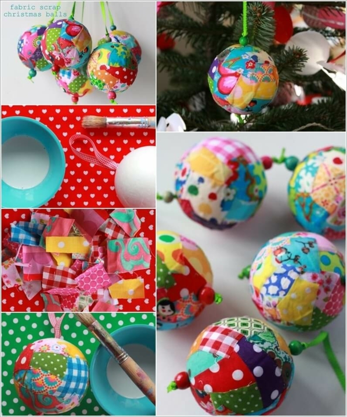 bolas de navidad, adornos navideños hechos a mano, bolas de poliestireno hechas con decoupage en muchos colores