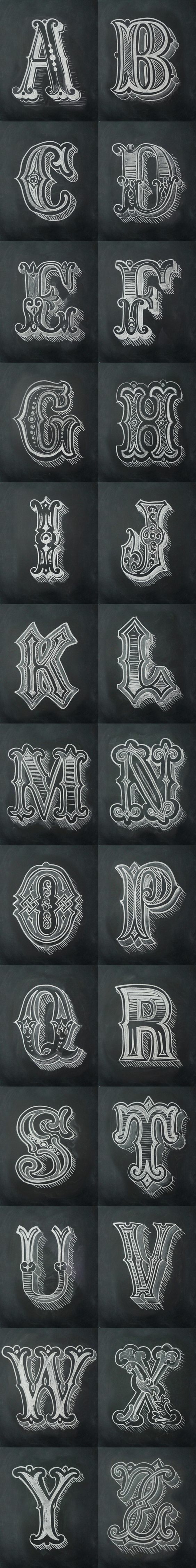 letras para tatuajes, fuente para tatuajes artística, todas las letras del alfabeto, plantilla para tatuaje en blanco y negro 