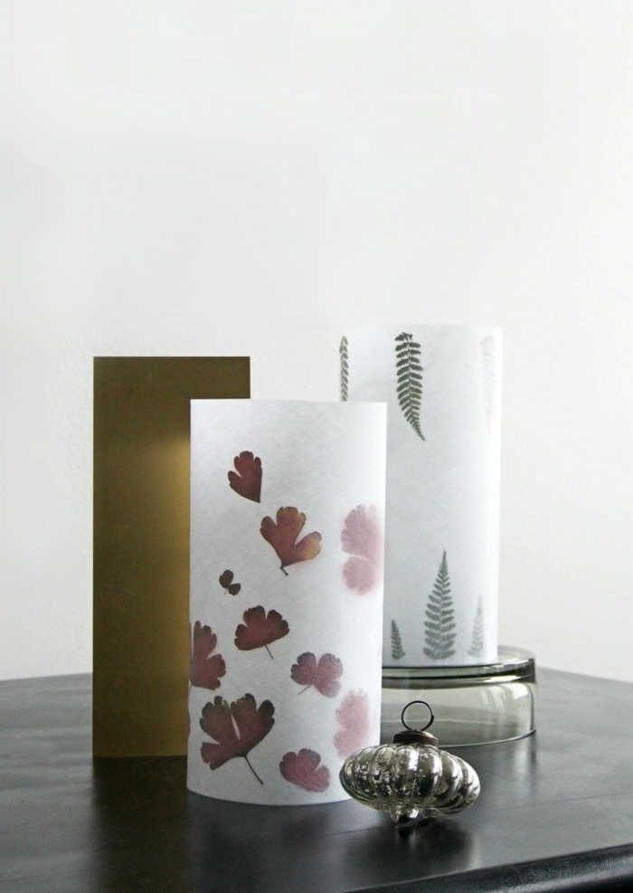 manualidades para adultos, linternas de papel decoradas con motivos florales, ideas DIY para hacer en casa 