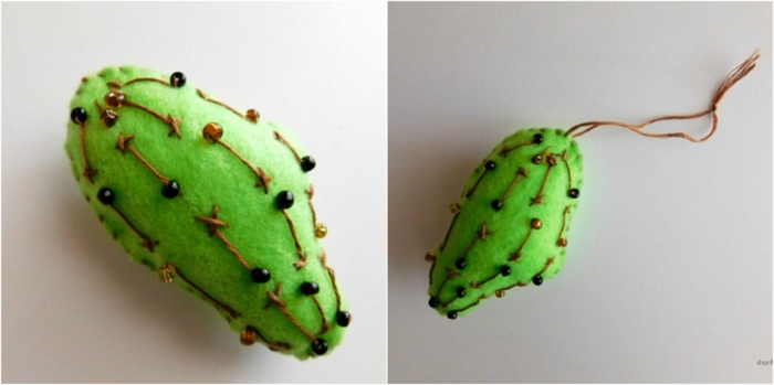 pequeños juguetes decorativos en forma de cactus, ideas de manualidades faciles para hacer en casa, 