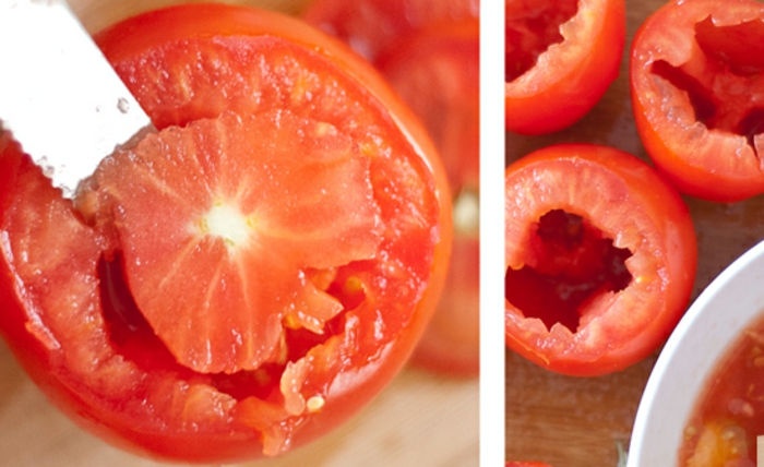 como cortar los tomates para hacer tomates con relleno, ideas para preparar una ensalada de quinoa receta original 