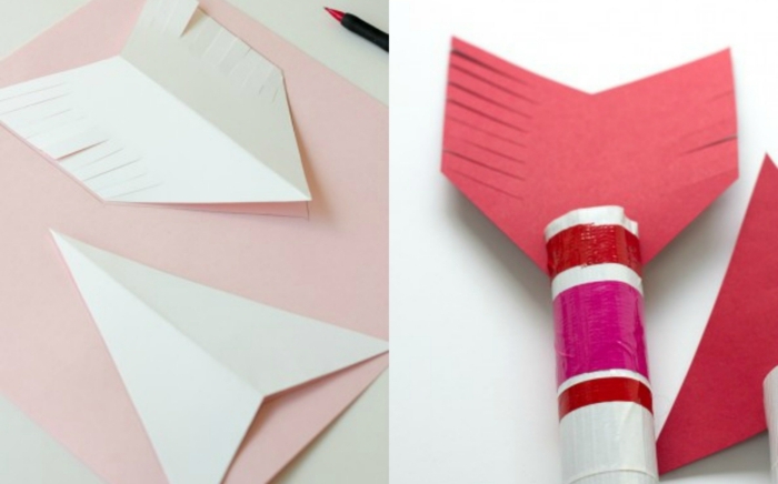 flechas hechas de cartón paso a paso, ideas manualidades con papel higienico paso a paso 