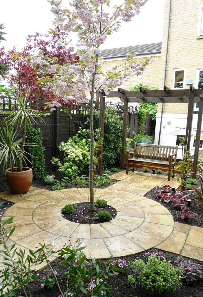 ideas para jardines fáciles y bonitas, cómo maximizar el espacio en un jardín de tamaño pequeño 