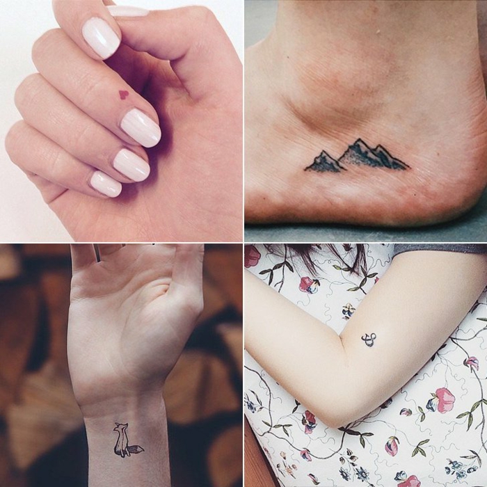 tatuajes pequeños con significado en diferentes partes del cuerpo, ideas de tatuajes con significado mujer 