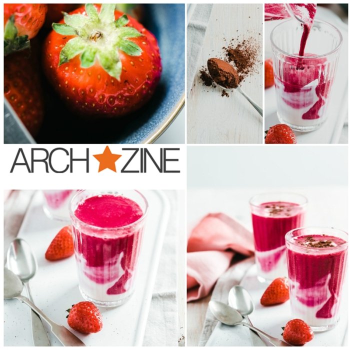 batidos proteinas casero super ricos, saludables y nutritivos paso a paso, smoothie de fresas, yogur y remolacha