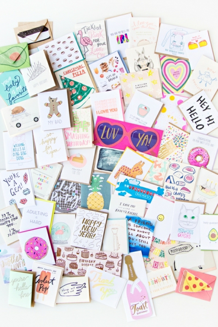 divertida idea, sorprende tu mejor amiga con un monton de tarjetas, ideas para regalar a una amiga