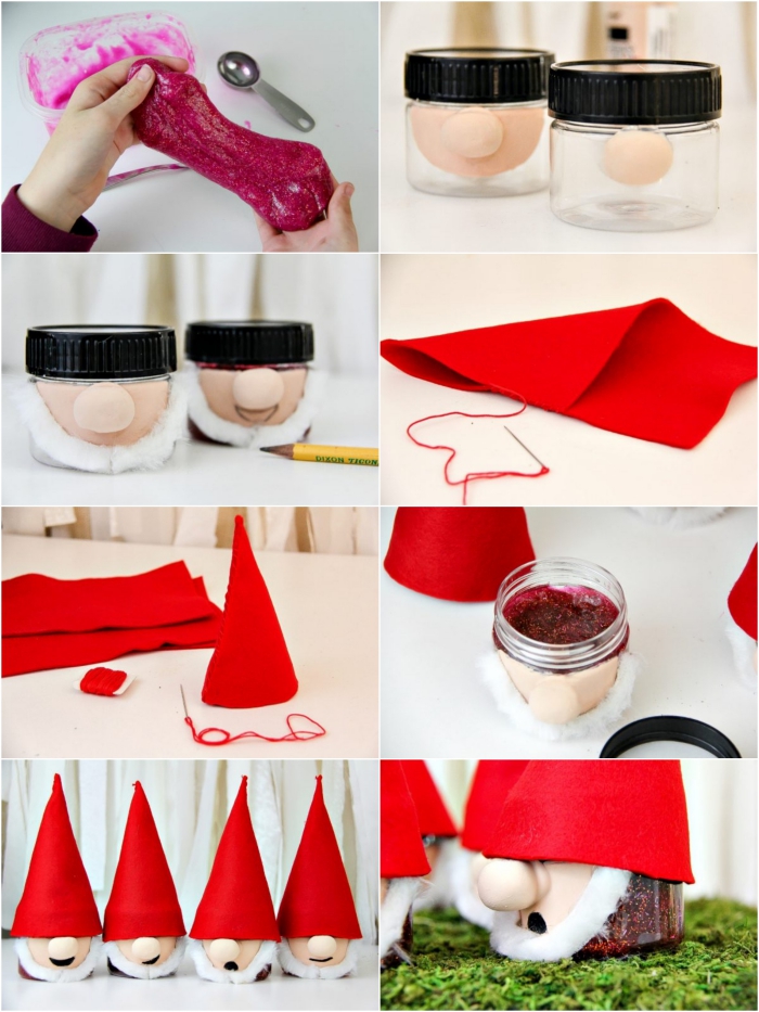 adornos navideños hechos a mano con slime, ideas sobre como hacer slime sin borax y pegamento