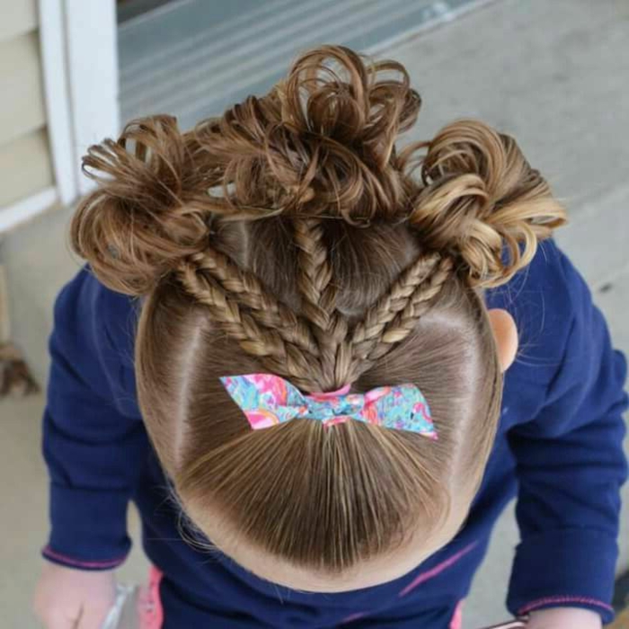 Peinado para niñas en 3 minutos con ligas y flor  Peinados faciles para  niñas  May Lopez  May Lopez Youtuber