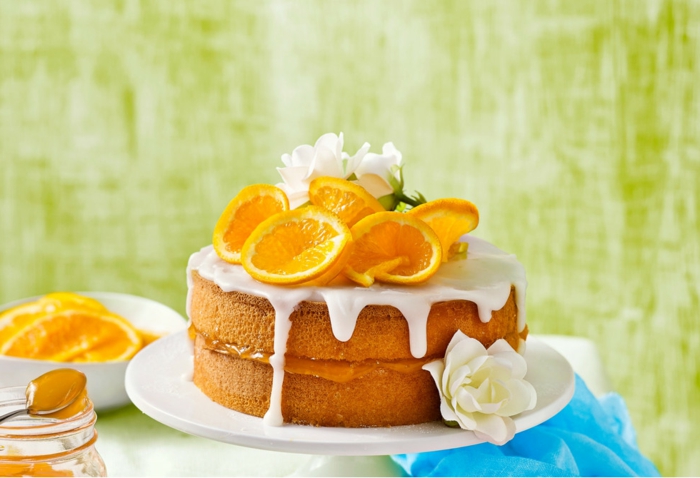 tarta con bizcocho de limon y naranja decorada de maravilla, ideas sobre como hacer un bizcocho