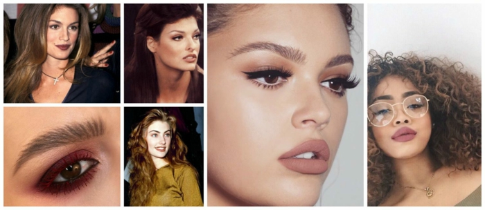 perfilar labios en tonos oscuros, tonos del marrón modernos en 2018, ejemplos de actrices maquilladas en tonos marrón