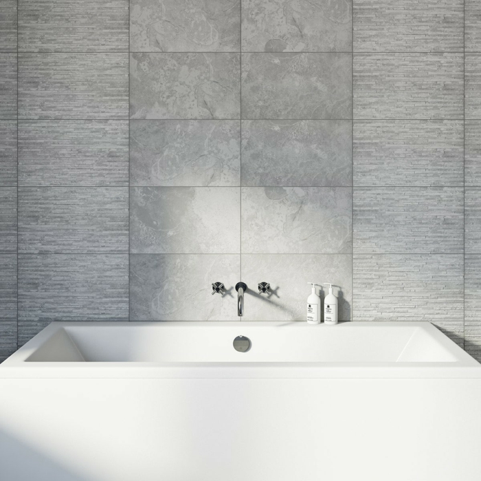 baño en estilo minimalista con paredes con azulejos de diseño, baños modernos en imágines 