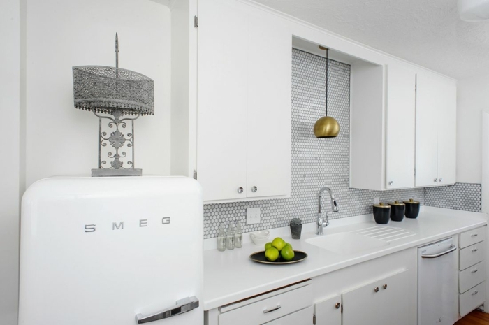 ideas y fotos de fotos de cocinas modernas decoradas en blanco, azulejos modernos pequeños con forma de hexágono