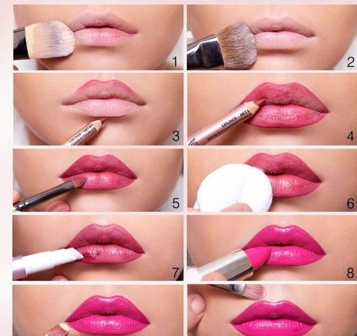 pasos para pintar tus labios de manera impecable, maquillaje con labios rojos con tutorial 