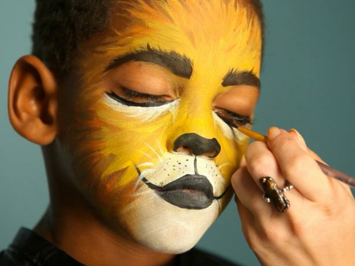 tutoriales de maquillaje para Halloween fácil y rápido, ideas para los pequeños, maquillaje halloween facil