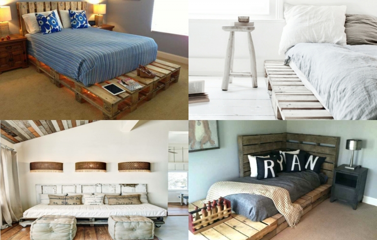 1001 + ideas de camas con palets hechas a mano