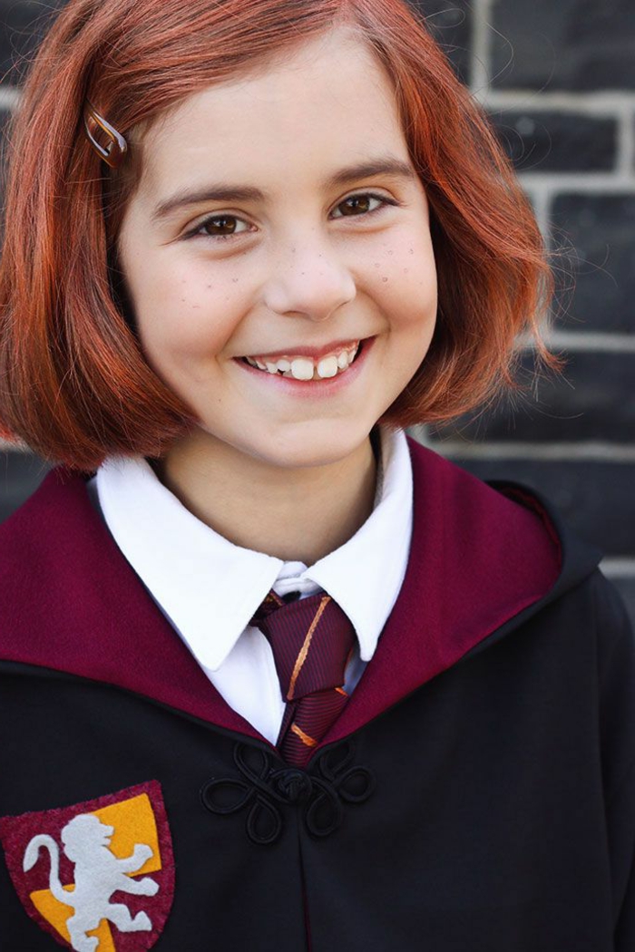 disfrace casero Ginny Weasley disfraces halloween originales, ideas de disfraces inspirados en Harry Potter 