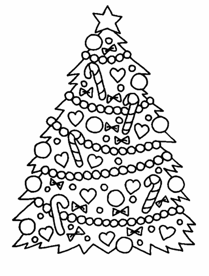 arbol de navidad para colorear para pequeños y adultos, imágines descargables de dibujos navideños 