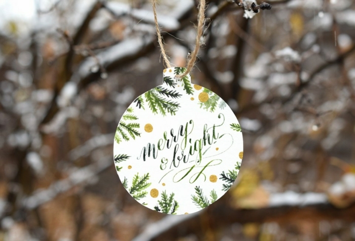 precioso adorno de cartulina de tu árbol navideño, tarjetas navideñas originales para hacer en casa 