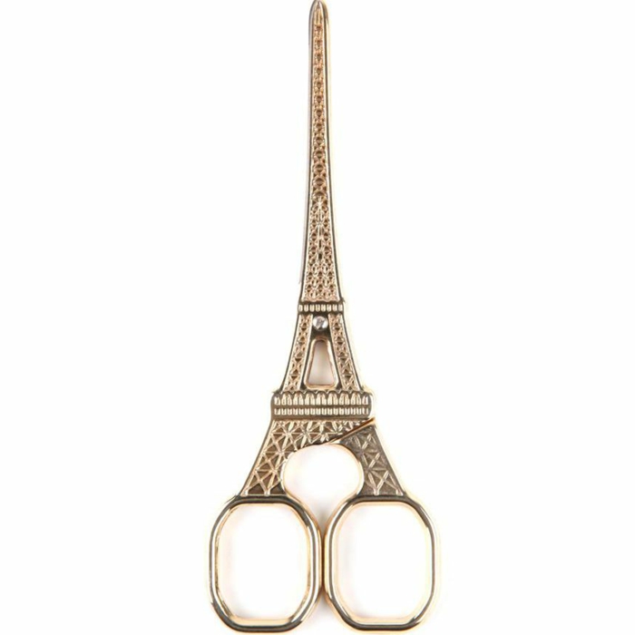 regalos para amigo invisible originales, bonitas propuestas regalos para la oficina, tijeras personalizadas la torre Eiffel 