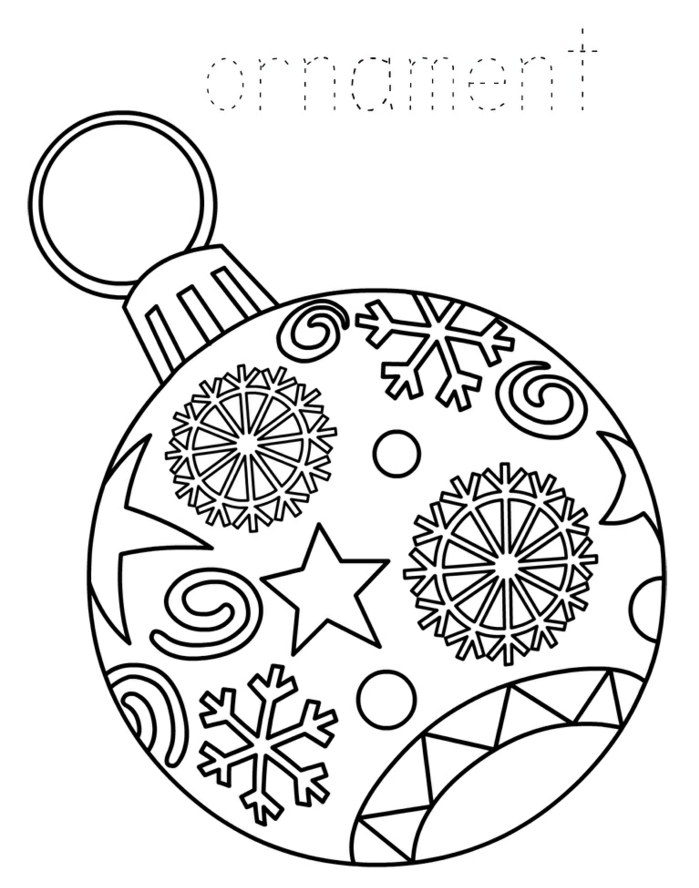 imágines de dibujos navideños, precioso ornamento, esfera para colgar al árbol, bola navideña con dibujos 