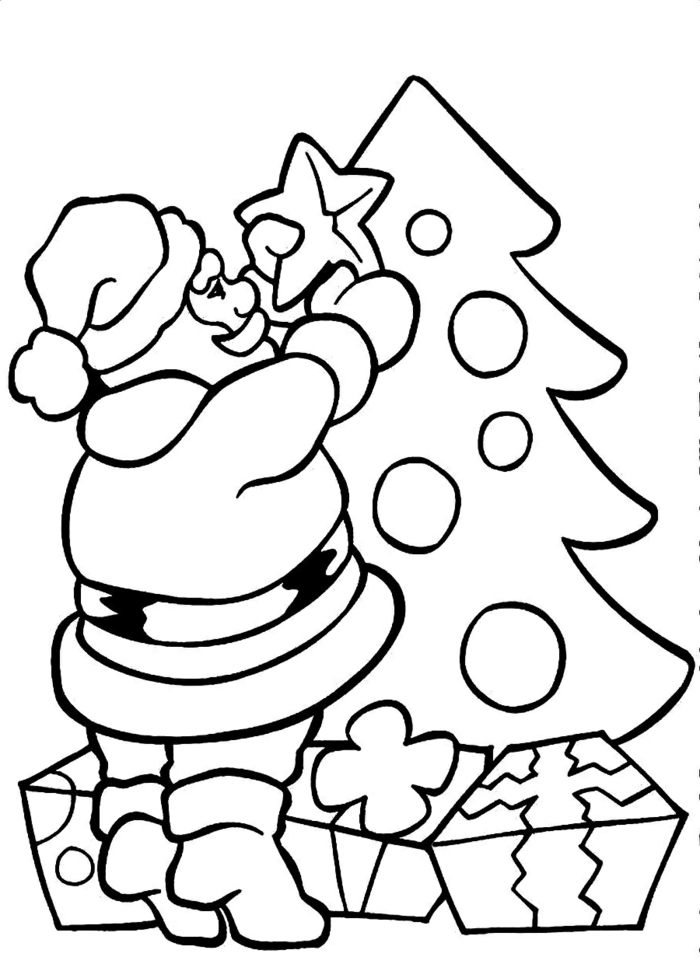 dibujos de papa noel para colorear, originales propuestas de actividades infantiles para navidad 