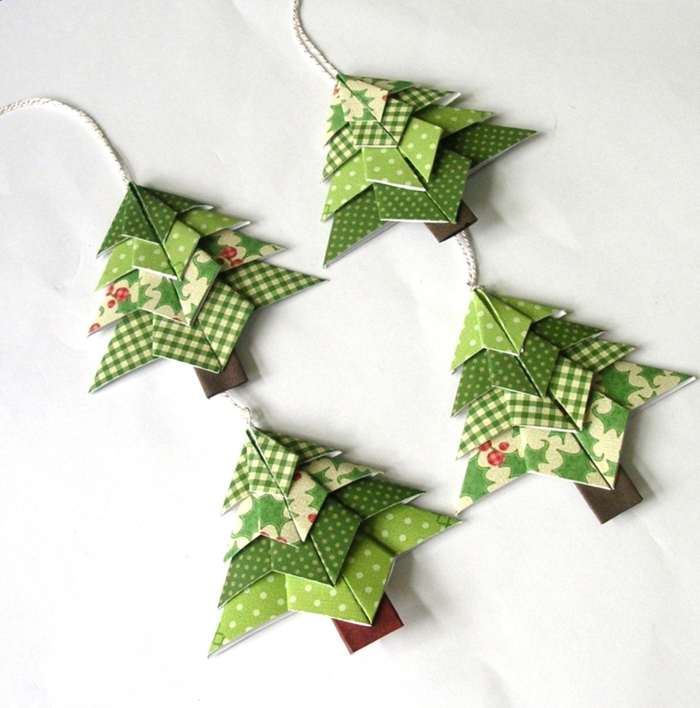 mini adornos hechos de cartón, adornos navideños reciclados para adornar tu árbol, ideas de manualidades Navidad 