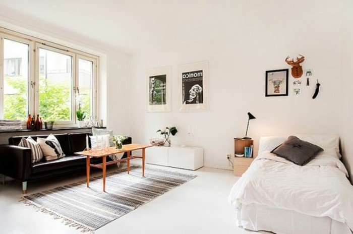 espacios de diseño abierto decorados en estilo vintage, como decorar un piso pequeño paso a paso 