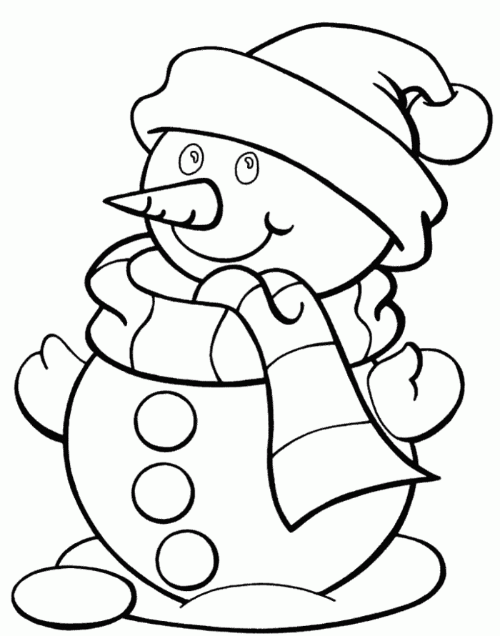 ideas de actividades para las vacaciones de navidad de los niños, muñeco de nieve fácil de dibujar 