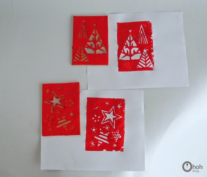 como hacer postales navideñas infantiles con plantillas de fieltro, ideas super originales in imágines 