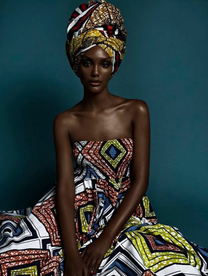 adorables diseños de vestidos africanos con estampados etno, fotos de vestidos taparrabos 