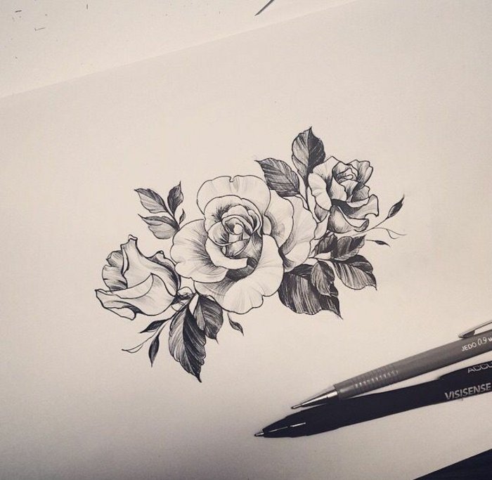 dibujos de tattoos con flores unisex y significado de las flores, los mejores diseños de tattoos 