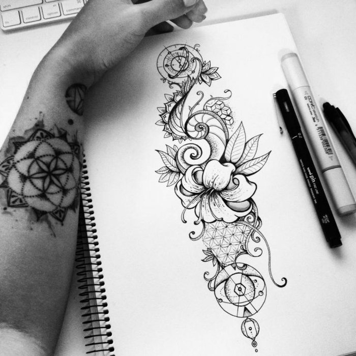 ▷ 1001 + ideas de preciosas diseños de tatuaje flor