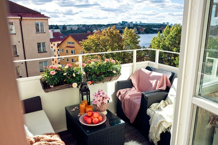 maravillosa terraza con bonita vista al río, adorables ideas de decoración terrazas pequeñas