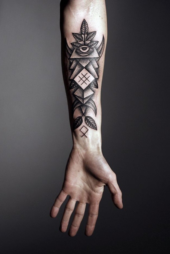 tatuajes lineales super originales en más de 60 fotos, tattoo antebrazo original hombre 