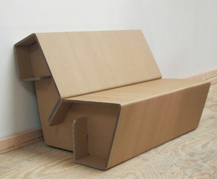 sofá hecha de cartón funcional, muebles con carton originales paso a paso, bonitos diseños DIY