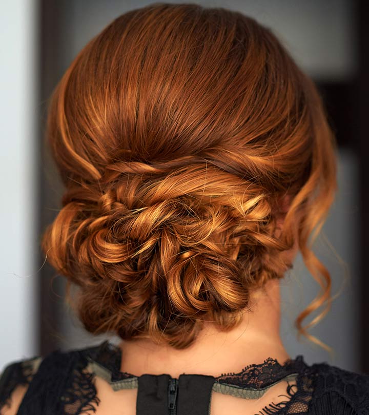 ideas originales de peinados para ir a una boda fáciles y rápidos, recogido bonito cabello largo 