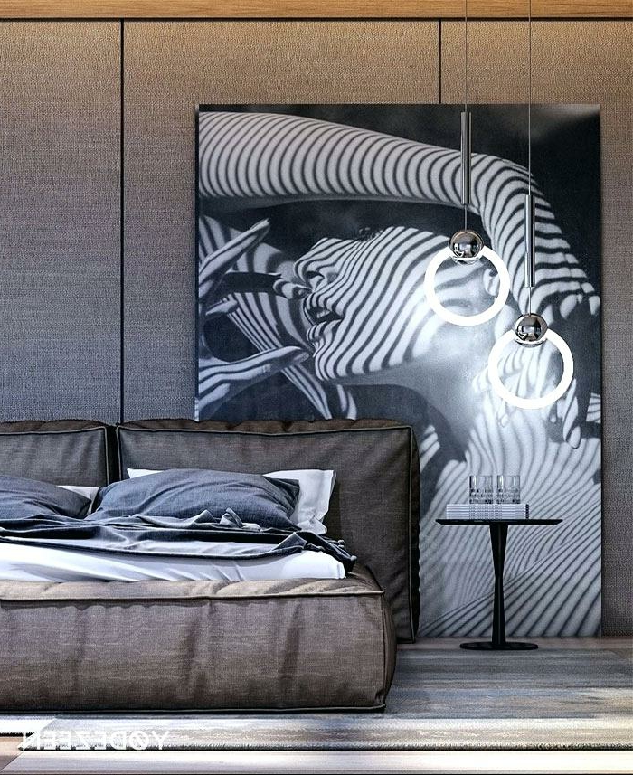 decoración habitación en gris y marrón, fotos de habitaciones matrimonio modernas de diseño 