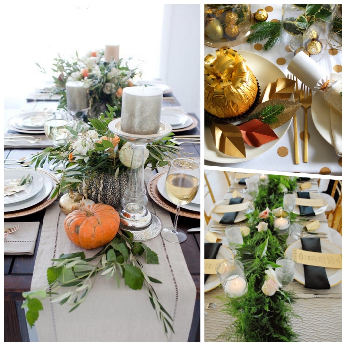 adorables propuestas de decoracion mesas navidad, decorar la mesa con detalles naturales 