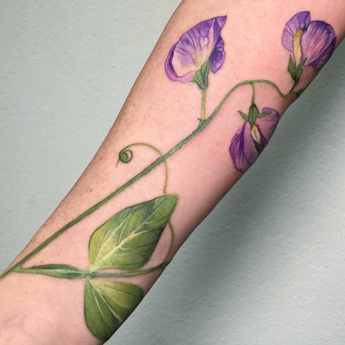 tatuajes antebrazo mujer con flores, las mejores propuestas de tatuajes acuarela mujer 