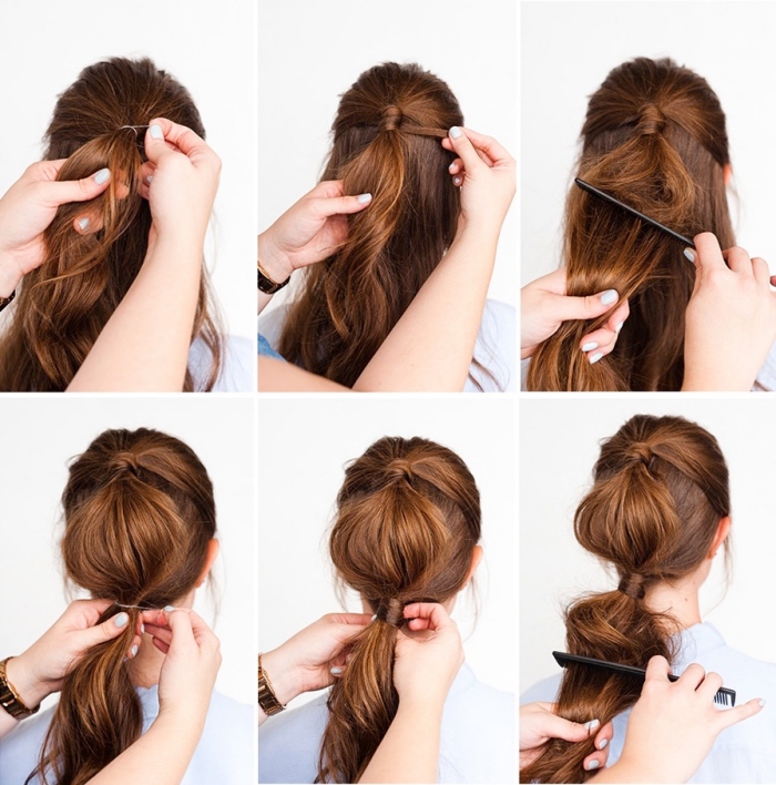 cómo hacer un peinado burbuja paso a paso, peinados bonitos y elegantes en tutoriales 