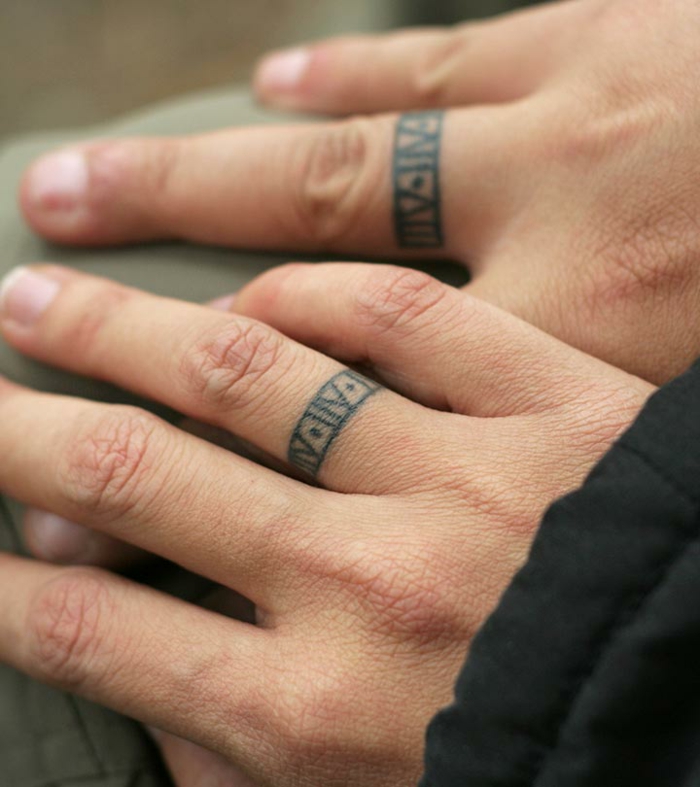 maravillosas propuestas de tatuajes de parejas, tatuajes anillos para enamorados, significado de tatuajes