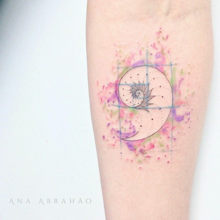 tatuajes tumblr en colores pastel, diseños de tatuajes minimalistas en colores, tattoos antebrazo bonitos 